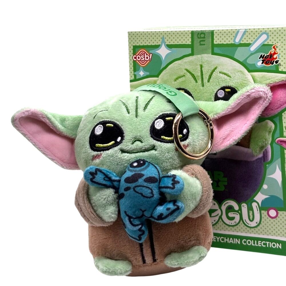 Disney x Star Wars x Cosbi Mandalorian & Grogu Plush Keychain/Charm, Froggy, New
